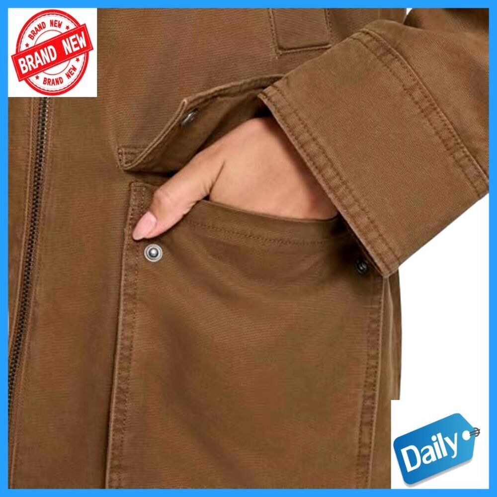 Cotton Barn Jacket Classic Utility Chic Lightweight Layering Transitional - Picture 5 of 6